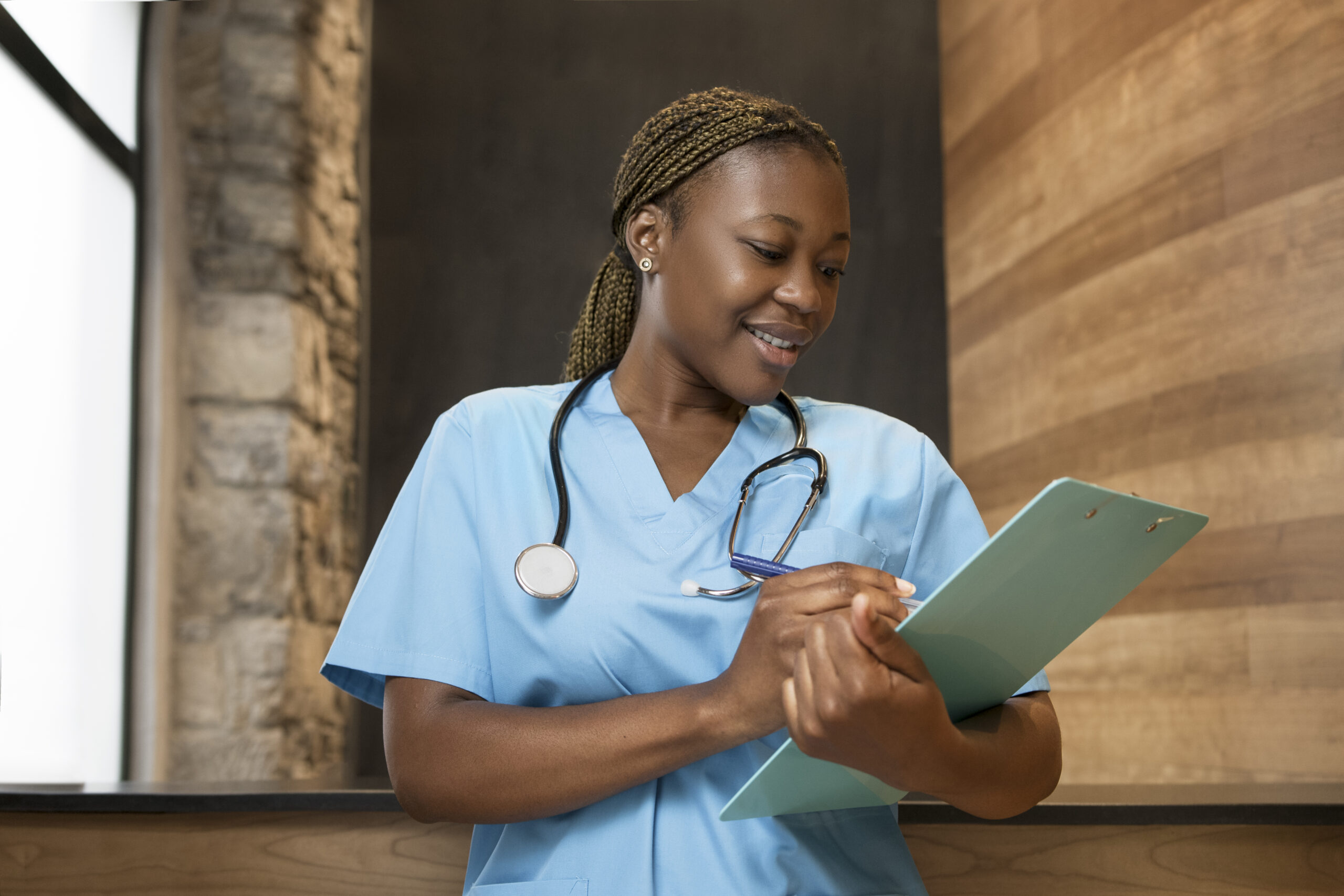 portrait nurse scrubs clinic scaled